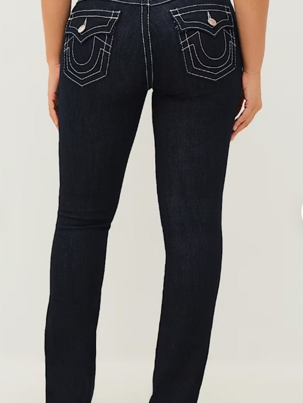 True Religion Becca Bootcut Jeans Black Dark Rinse Wash Size 28 EUC - Picture 3 of 12